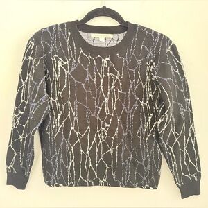 Jonathan Simkhai Black and White Knit Sweater